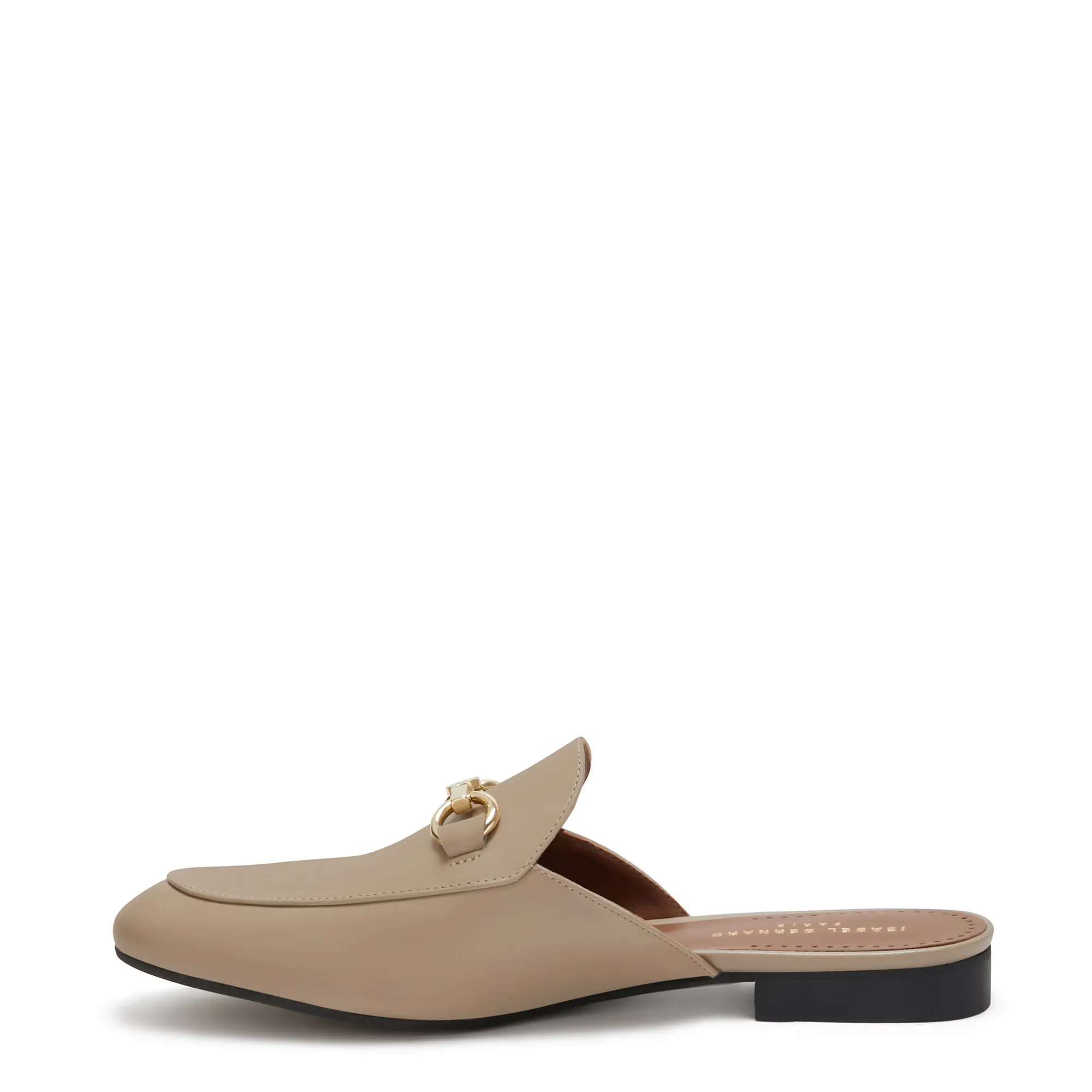 Vendôme Fleur taupe calfskin leather backless loafers