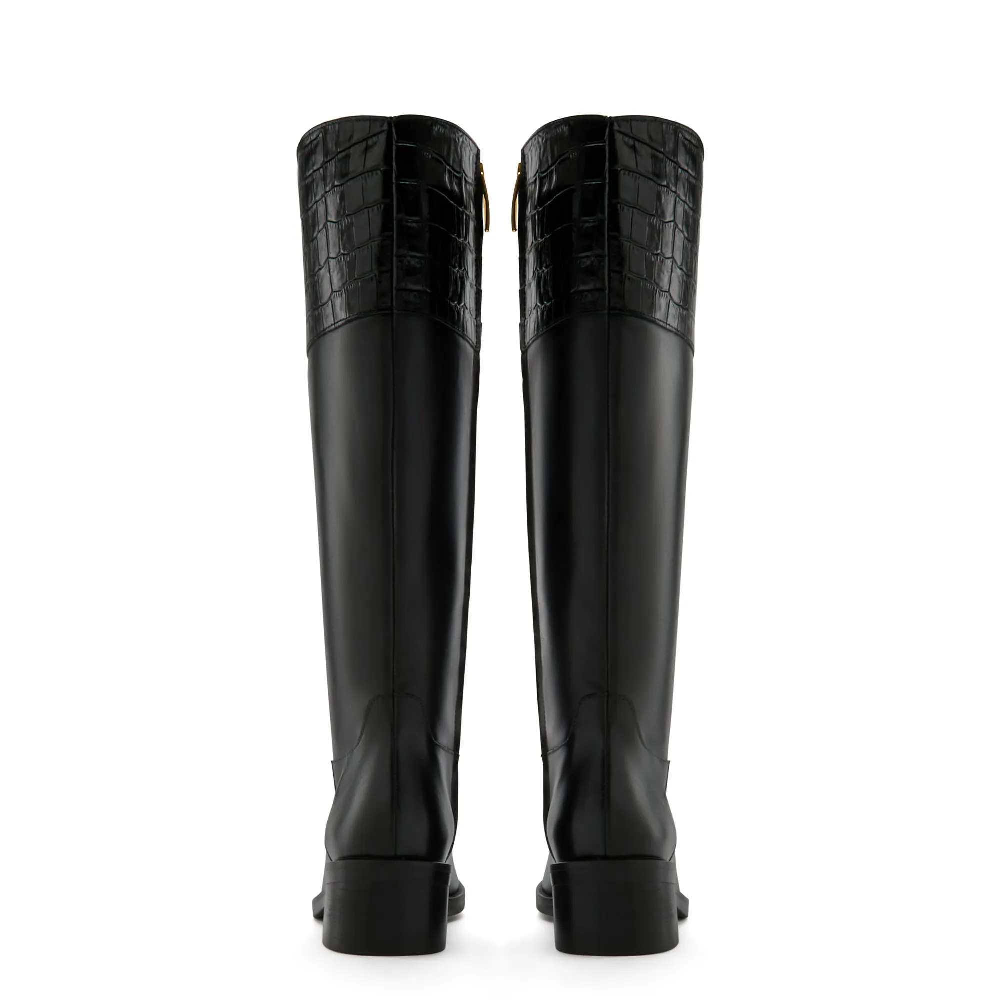 Vendôme Iris black calfskin leather boots