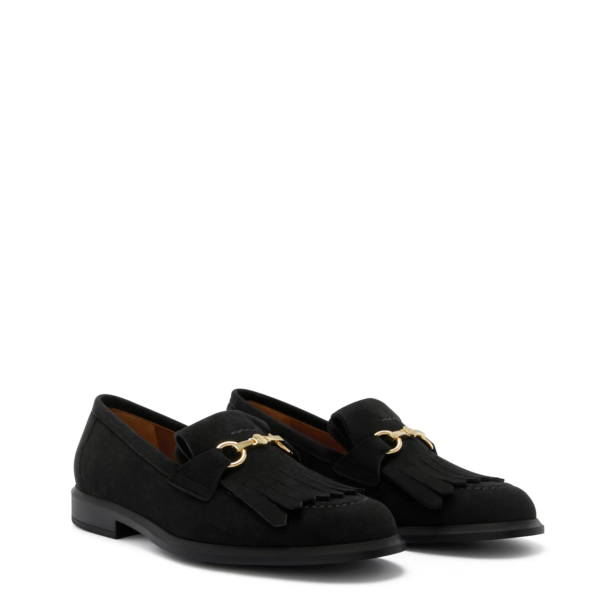 Vendôme Lave black suede loafers