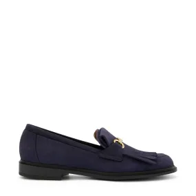 Vendôme Lave blue suede loafers