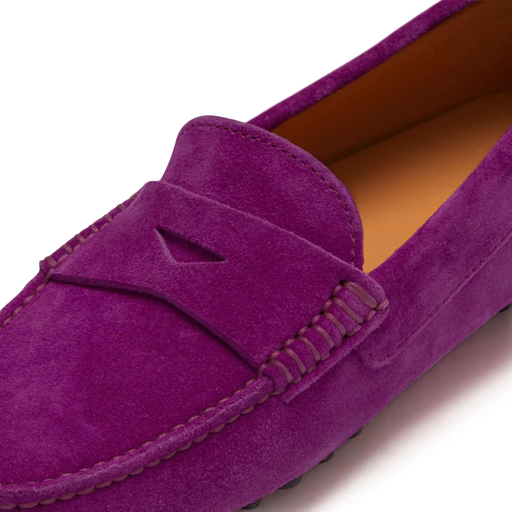 Vendôme Marie fuchsia suede moccasins