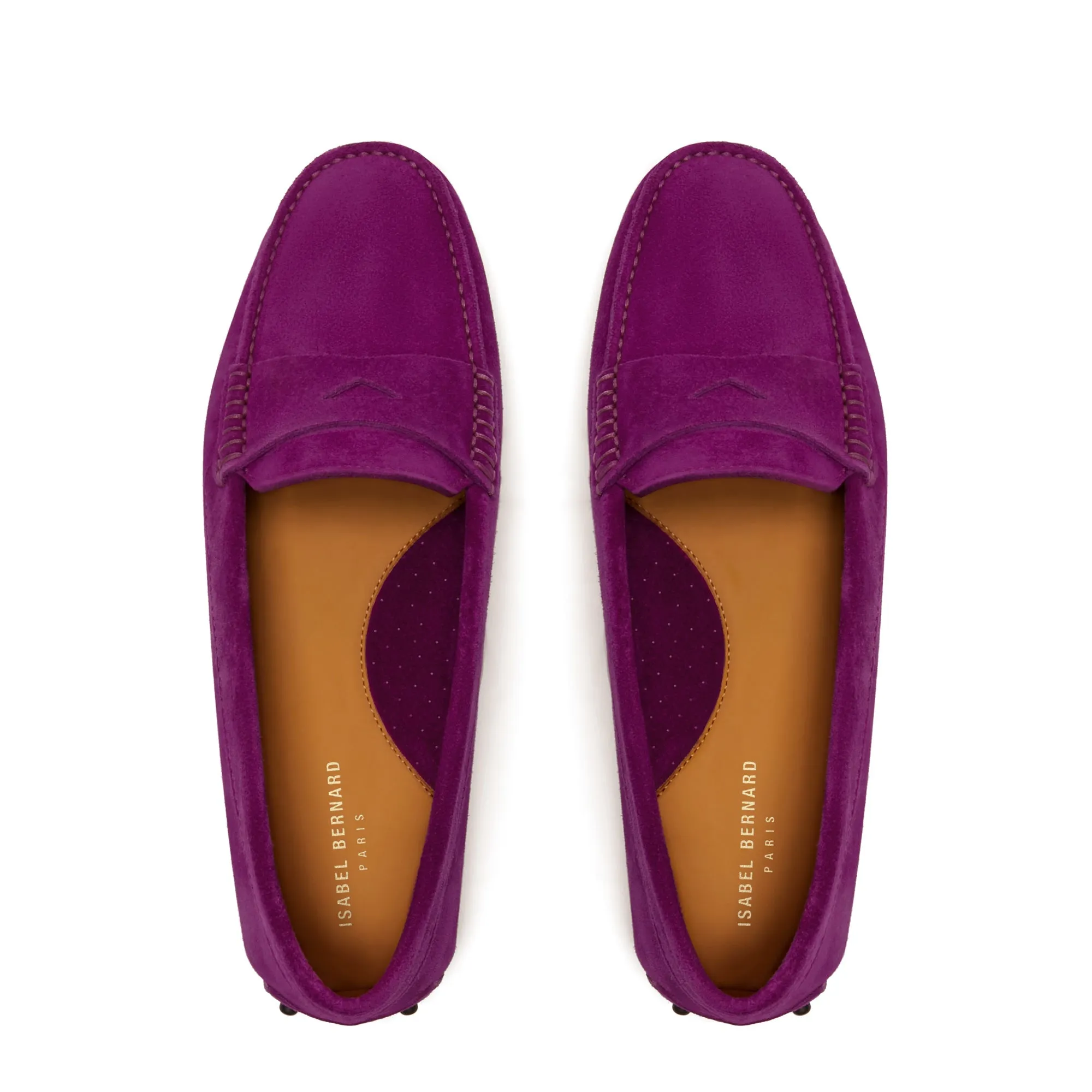 Vendôme Marie fuchsia suede moccasins