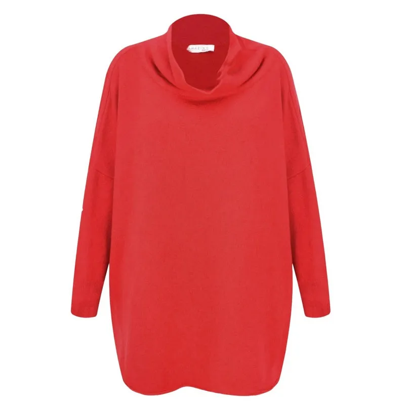 Vera Oversized Jumper in Coral