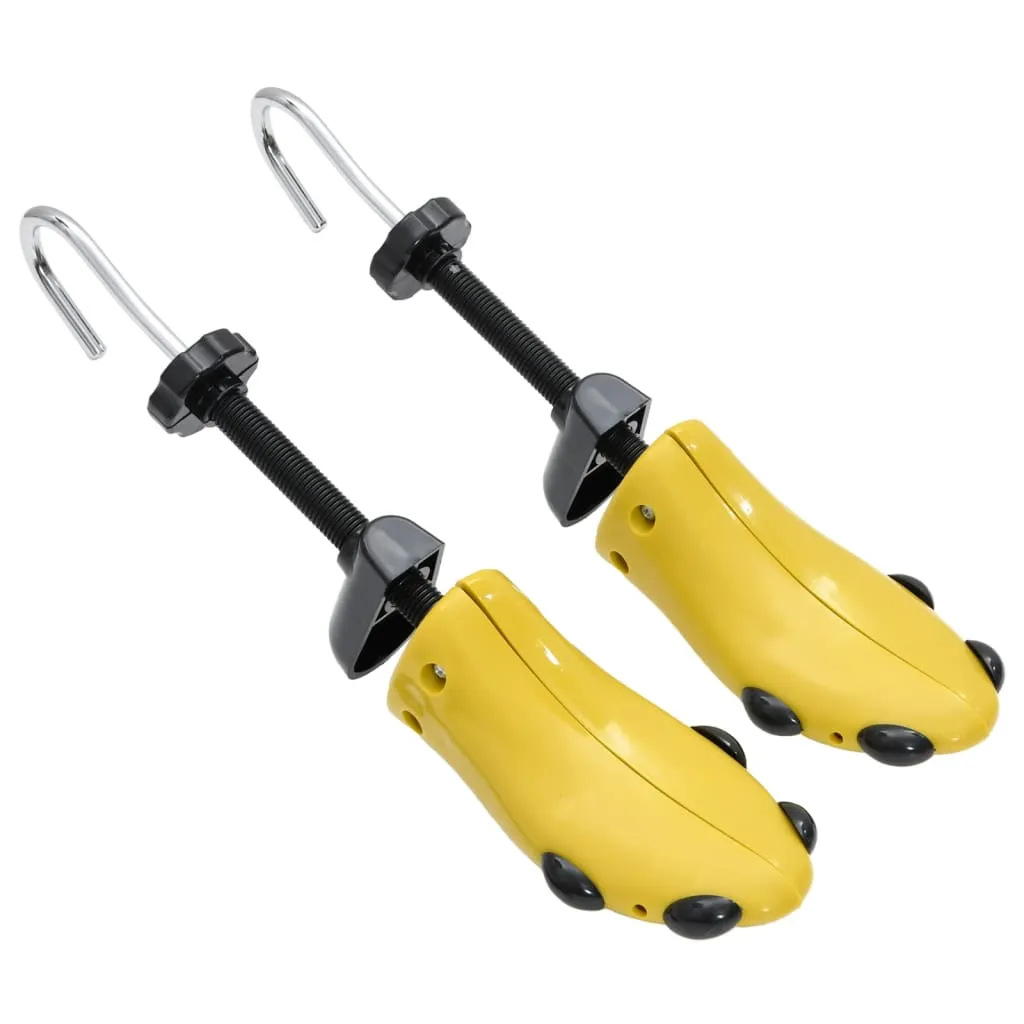 vidaXL Shoe Stretchers with Shoe Horn Yellow EU 37-41 Plastic