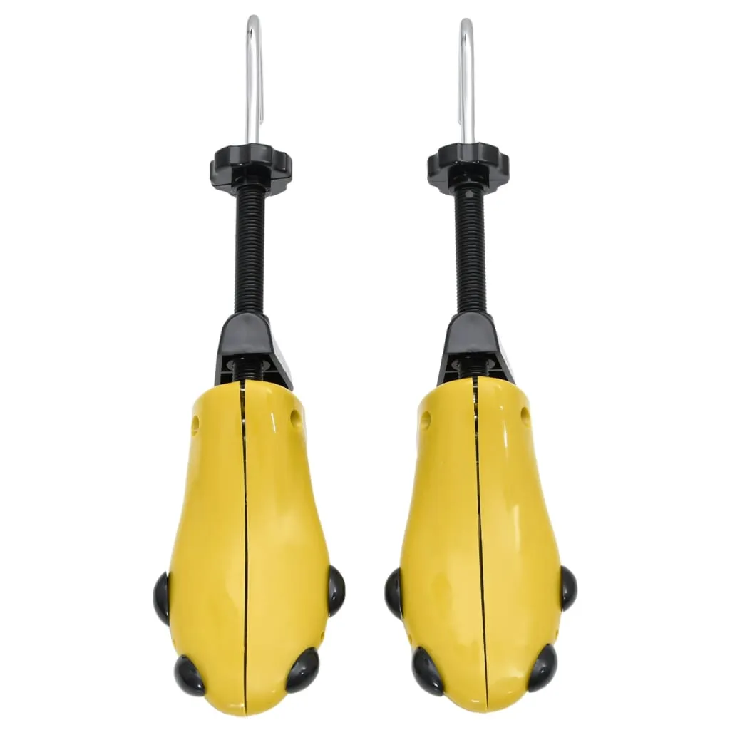 vidaXL Shoe Stretchers with Shoe Horn Yellow EU 41-46 Plastic