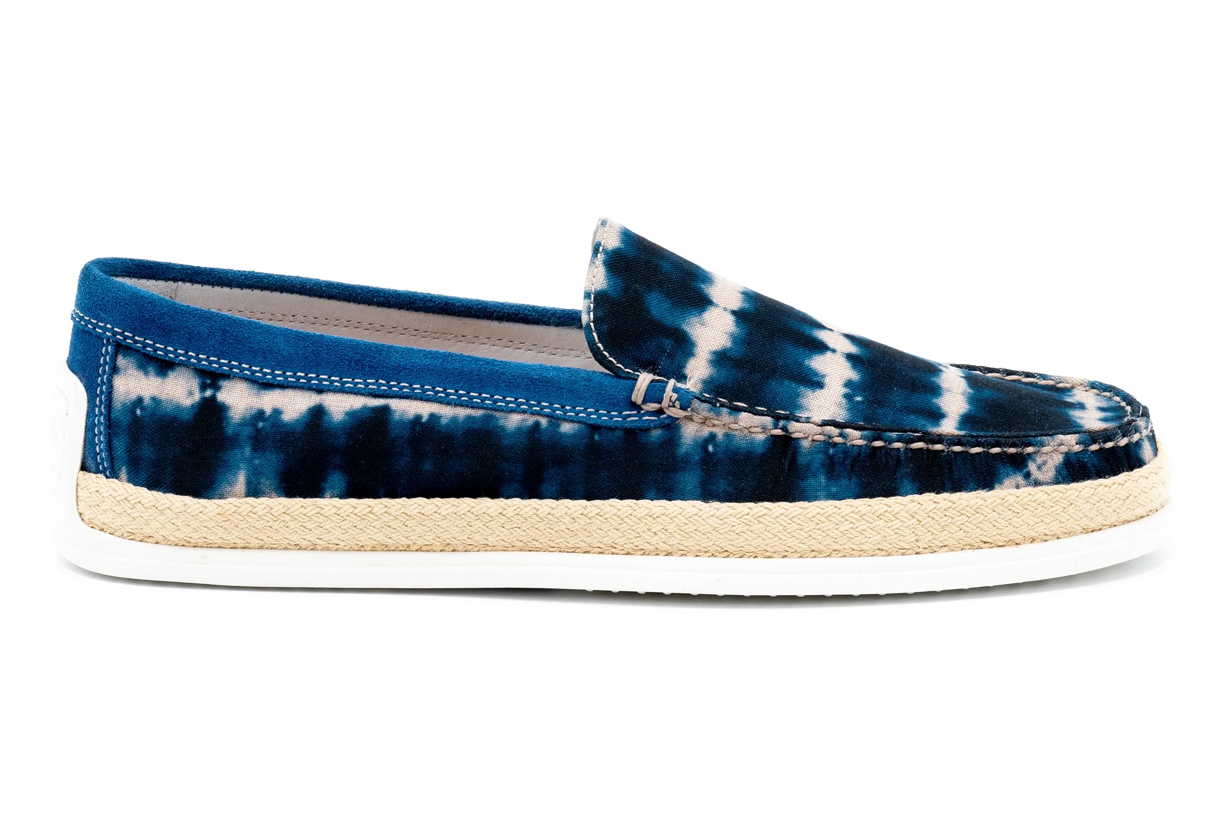 Watercolor Canvas Venetian Loafers - Beach Party Blue