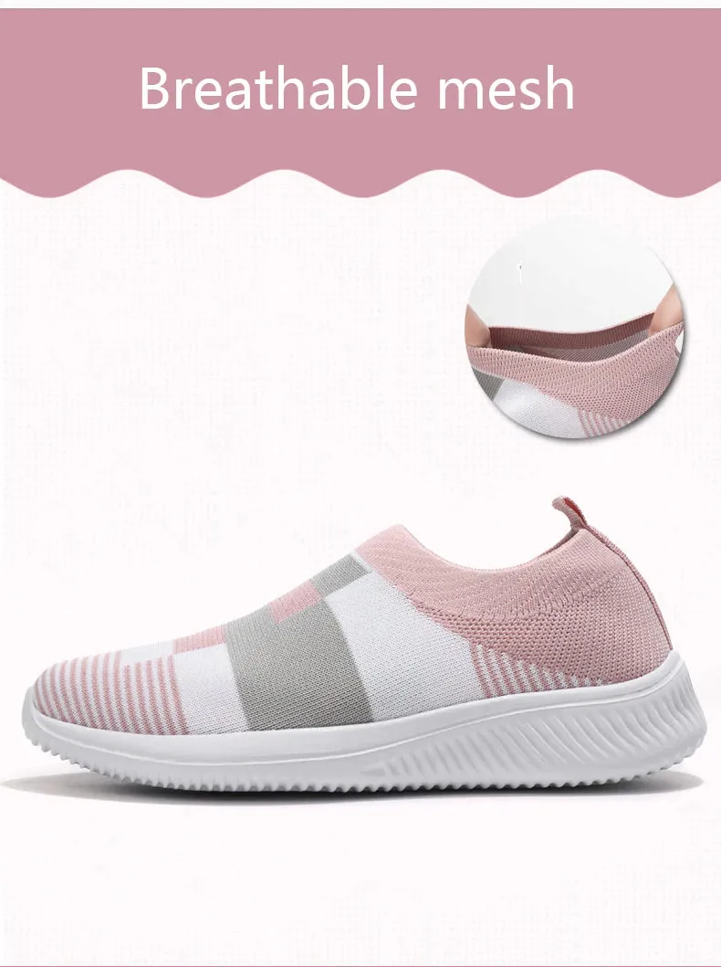 Women Lightweight Loafers, Tennis Casual Ladies Sneakers, Fashion Slip on Vulcanized Shoes