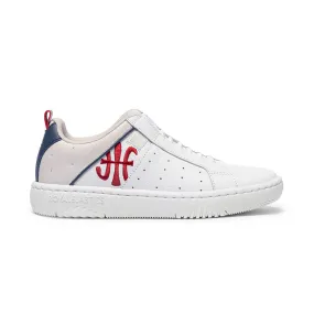 Women's Icon 2.0 White Blue Red Logo Leather Sneakers 96543-015