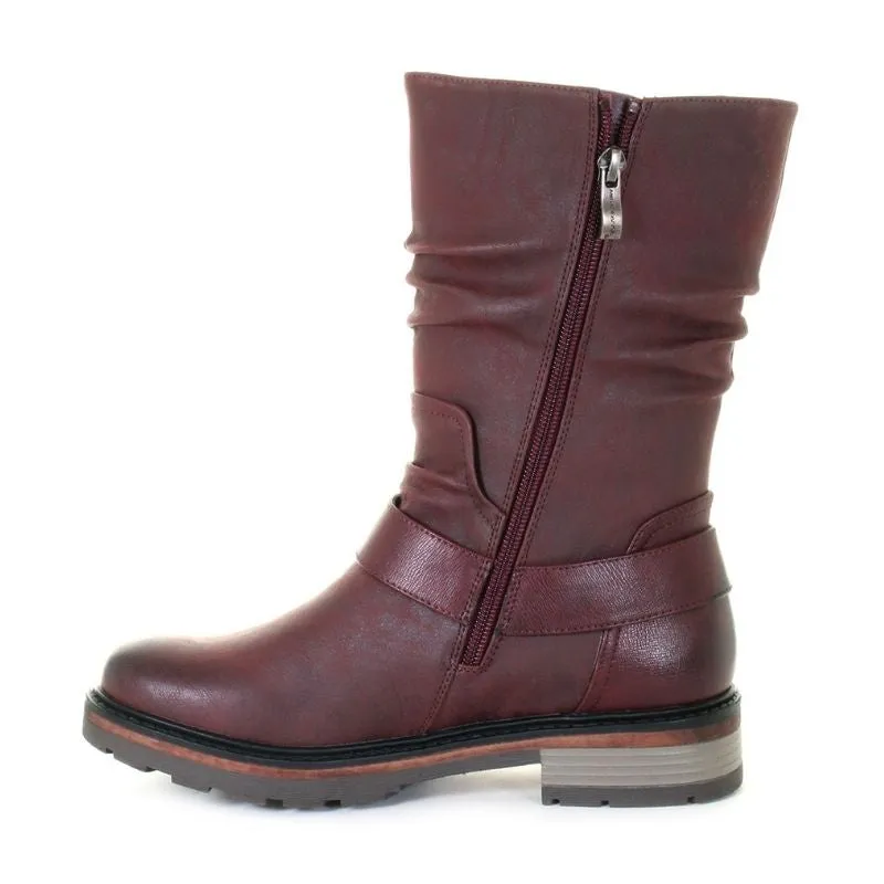 Women's Sudbury Easy On Side Zip Boot Burgundy