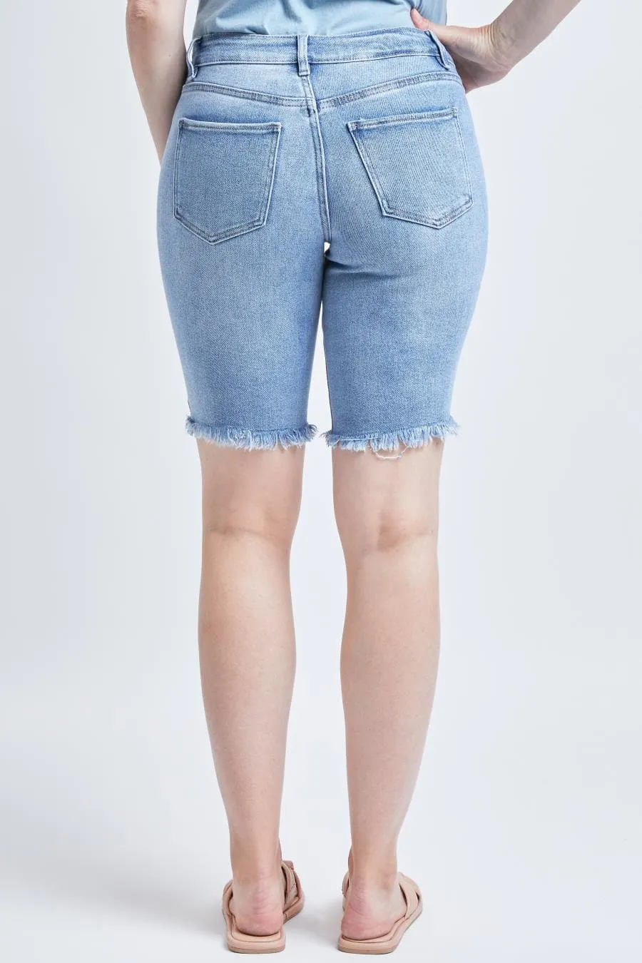 Women's Vintage Dream Bermuda Shorts With Frayed Hem