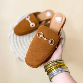 Yellow Box | Jolene Suede Loafer Mule in Tan