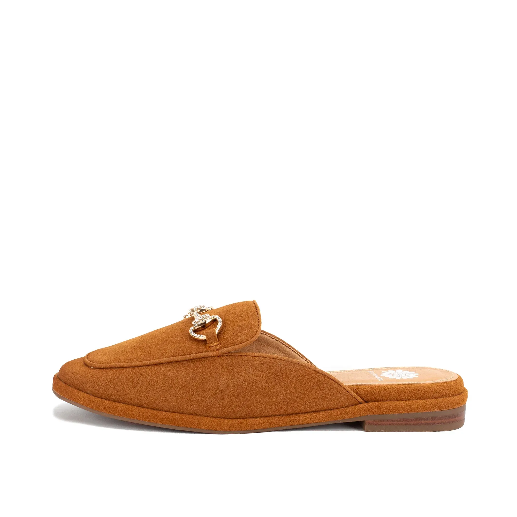 Yellow Box | Jolene Suede Loafer Mule in Tan