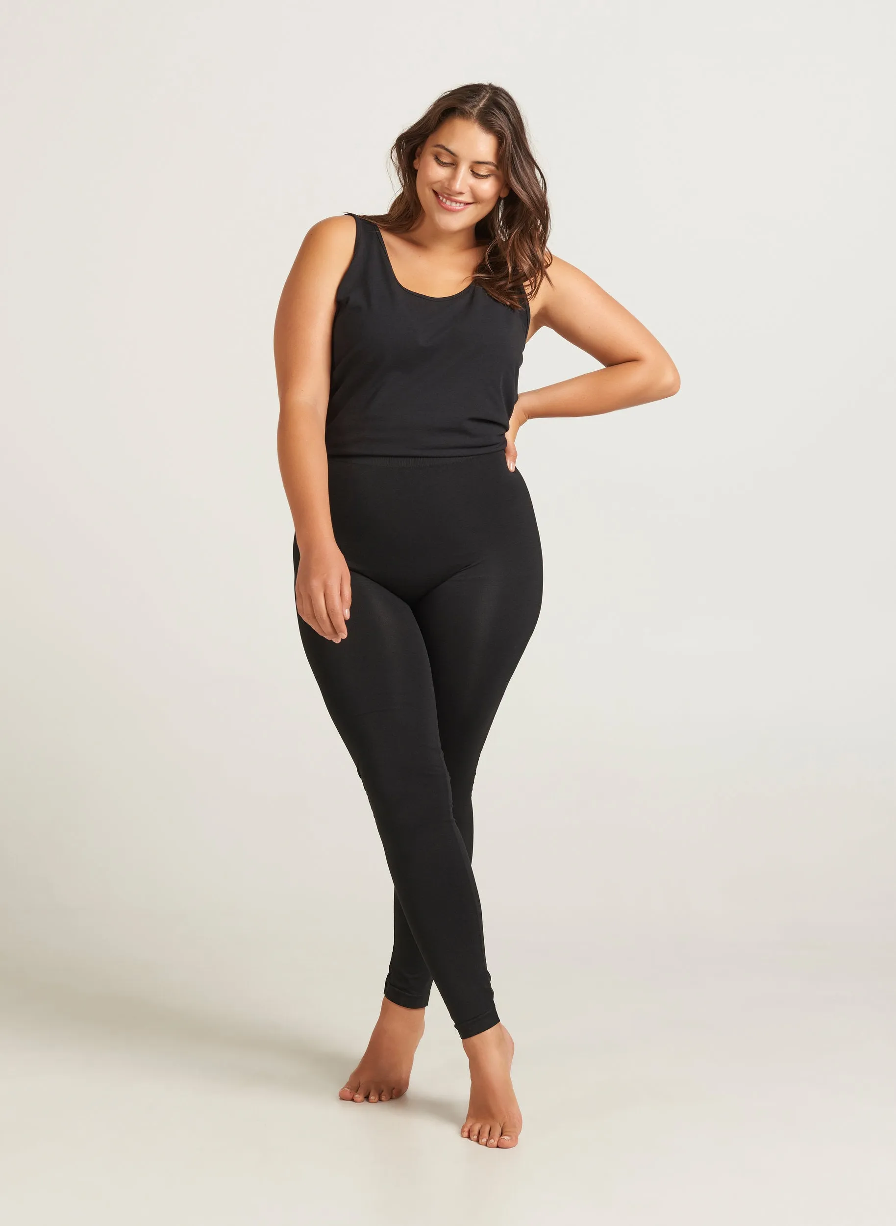 Zizzi Black Seamless Leggings